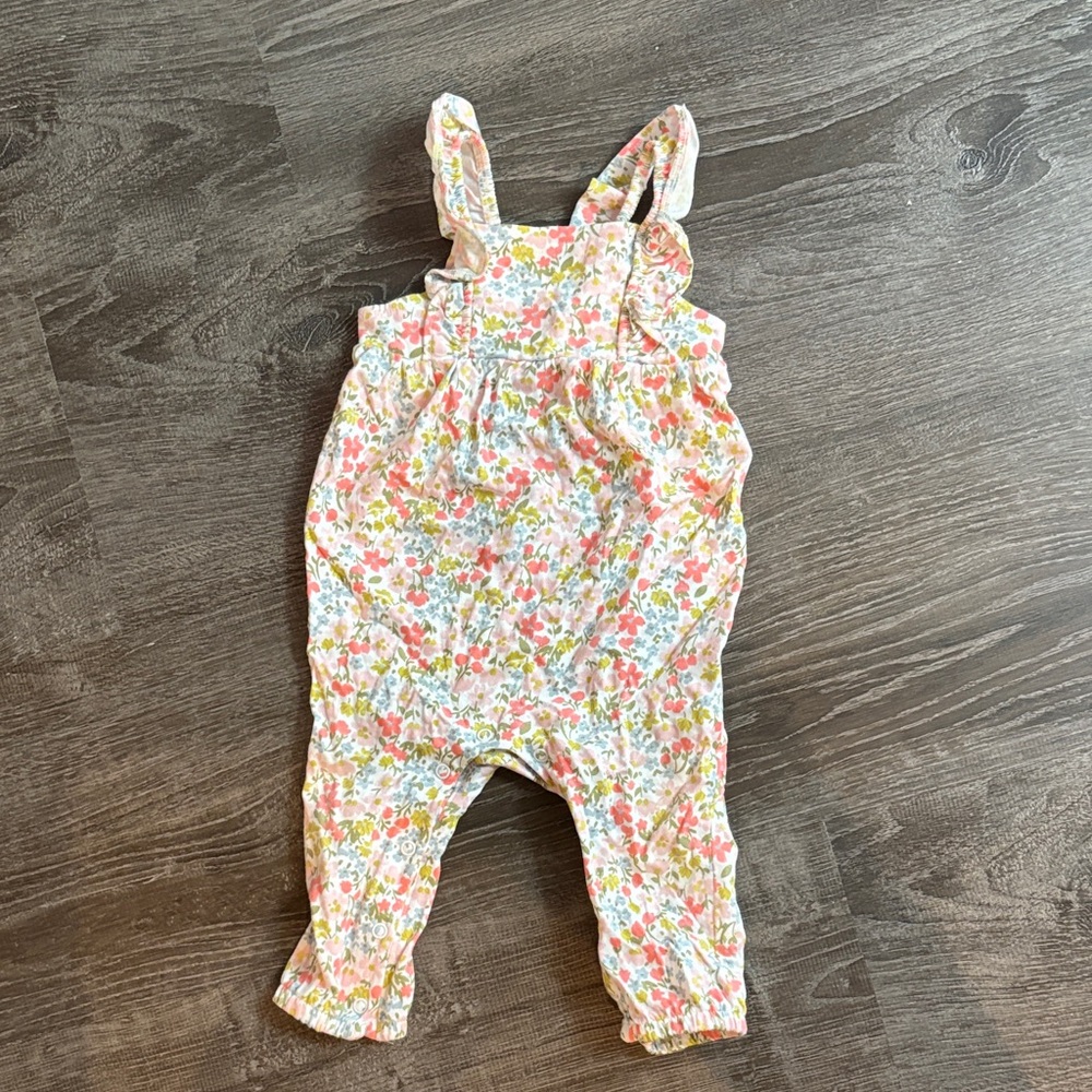Carter's Floral Jumpsuit - Pink and Green
